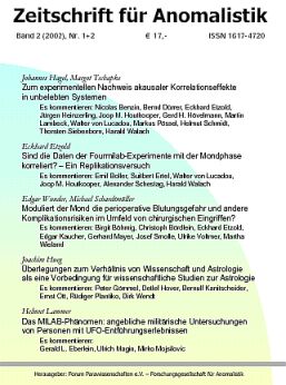 Zeitschrift für Anomalistik Band 2 (2002) Nr. 1+2