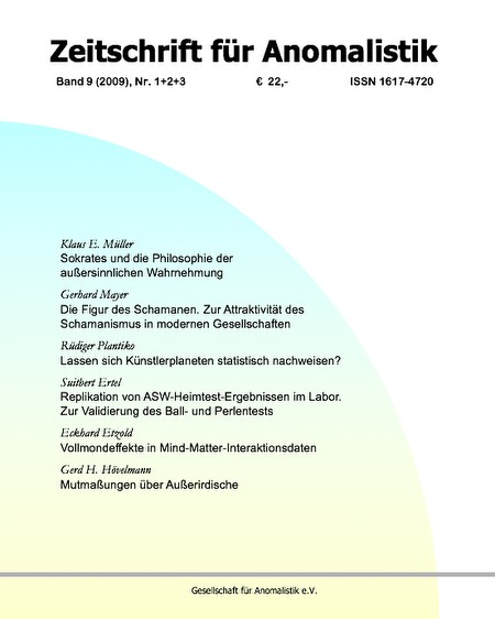 Zeitschrift für Anomalistik Band 10 (2009) Nr. 1+2+3